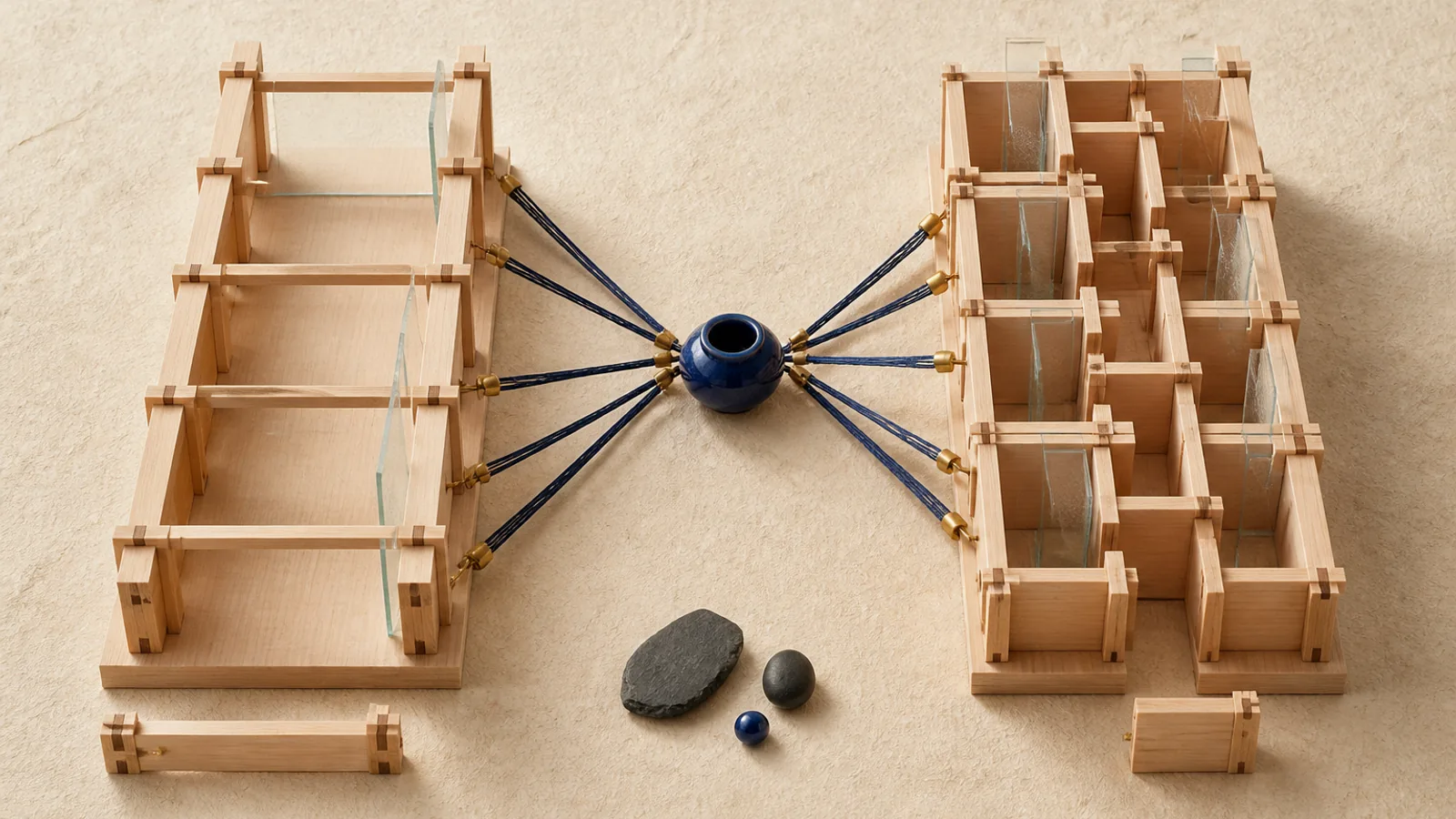 One team core feeds two equal but structurally different timber collaboration systems