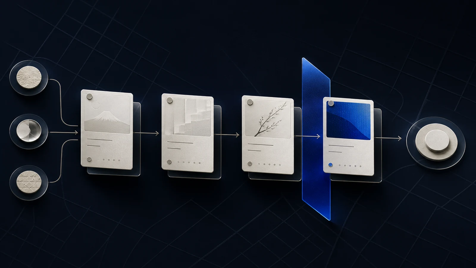 Abstract sales pipeline connecting overseas demand to a compact Japanese market-entry team