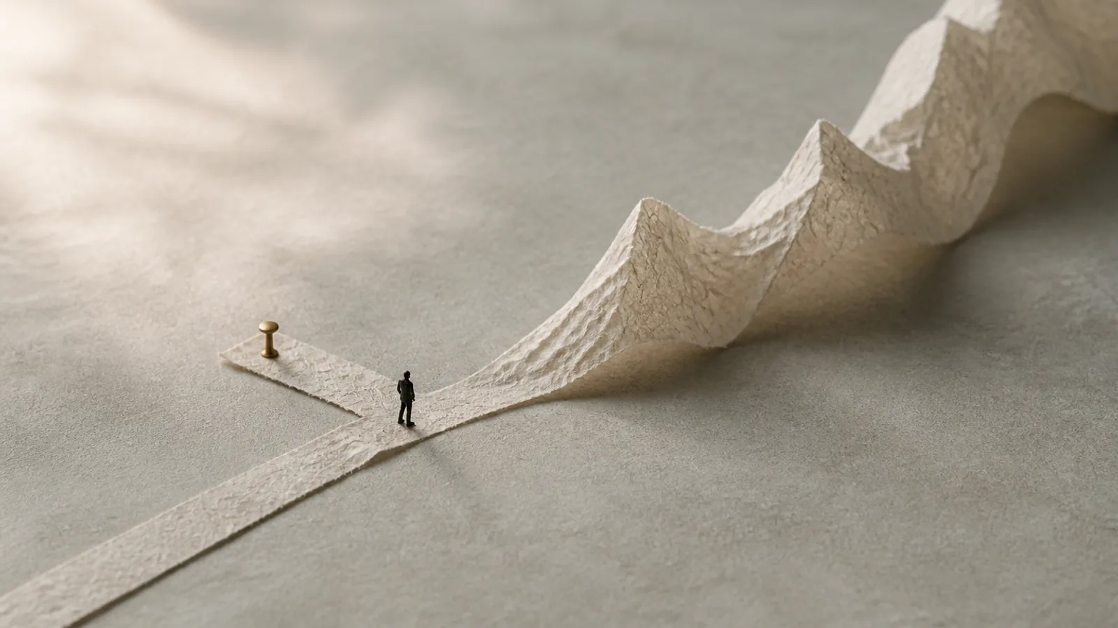 Abstract split of one focused Japanese landing page experiment and a larger owned website