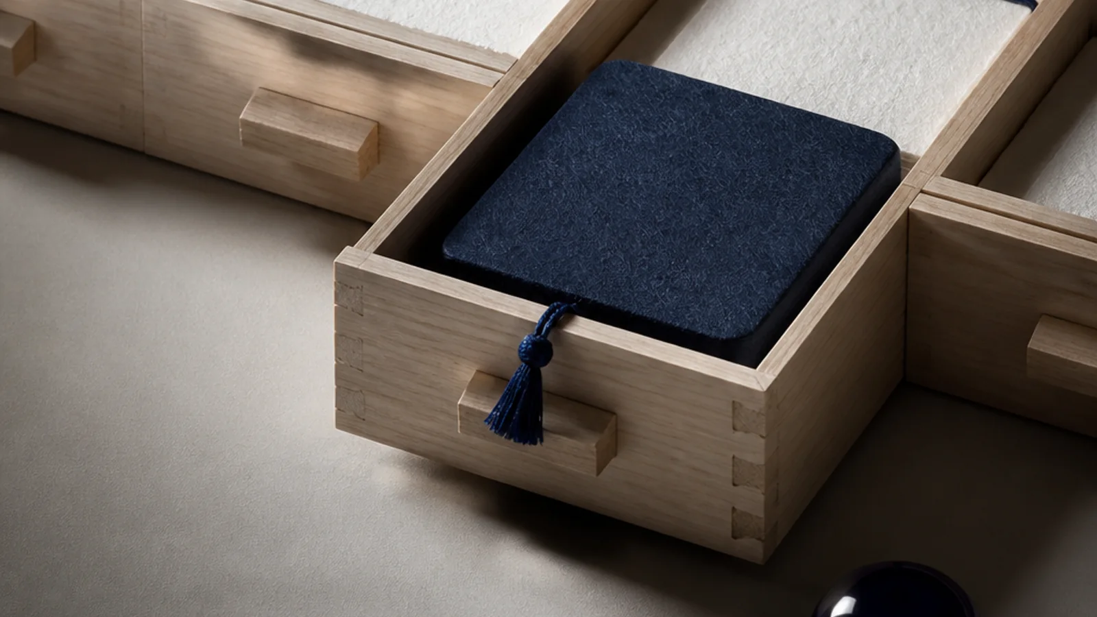 An indigo SaaS catalog entry connects a vendor evidence pack to a public buyer and an individual contract on a pale grid.